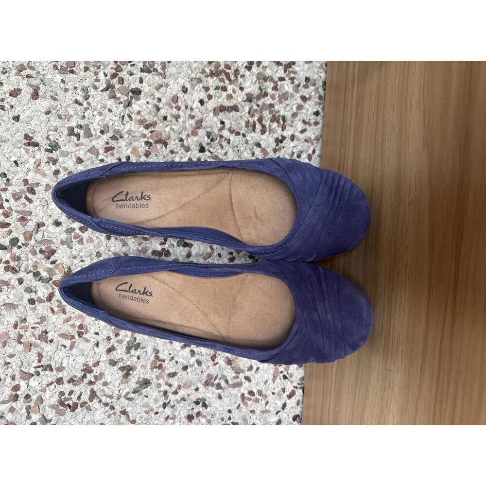Clarks Bendables “Propose Pixie” Blue Suede Flats… - image 5